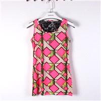 Must-have Split Front Slimming Lace Sleeveless Top - Discount Fashion in beenono