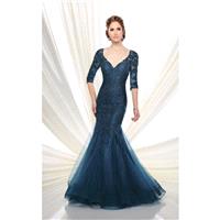 Ivonne D by Mon Cheri - V-Neck Tulle Trumpet Gown 216D50 - Designer Party Dress & Formal Gown