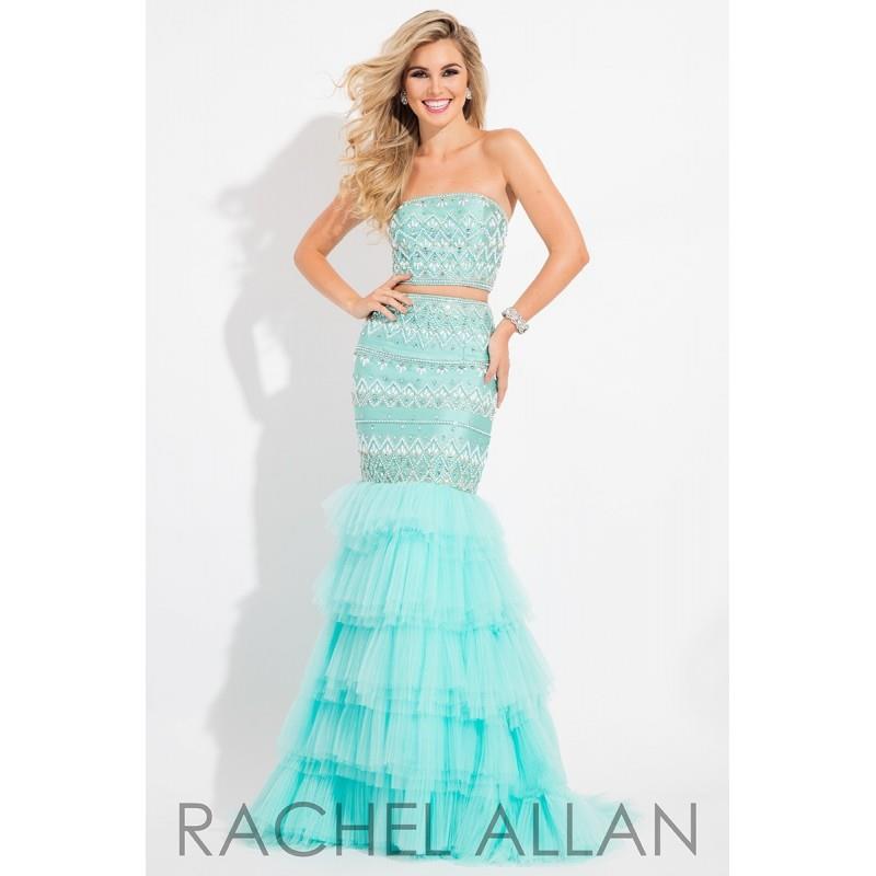 My Stuff, Rachel Allan Exclusive E1042 Dress - Strapless, Sweetheart 2 PC, Crop Top, Trumpet Skirt P
