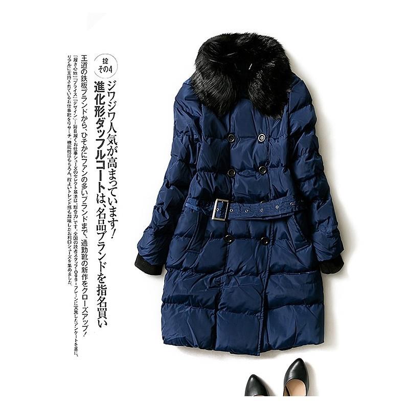 My Stuff, Must-have Slimming Fur Collar Polo Collar Comfortable 9/10 Sleeves Buttons Cotten Coat Top
