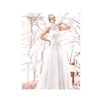 Vestido de novia de Valerio Luna Modelo VL5739-2-(36) - 2015 Evasé Halter Vestido - Tienda nupcial c
