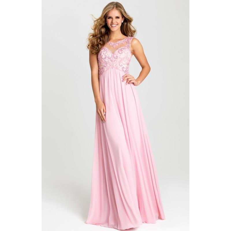 My Stuff, Lt. Blue Madison James 16-411 Prom Dress 16411 - Chiffon Lace Dress - Customize Your Prom