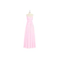 Candy_pink Azazie Milagros - Sweetheart Back Zip Floor Length Chiffon Dress - Charming Bridesmaids S