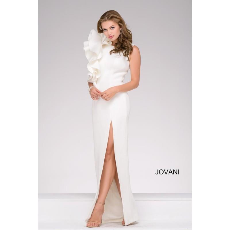 My Stuff, Jovani 49868 Scuba High Slit Prom Dress - Brand Prom Dresses|Beaded Evening Dresses|Charmi
