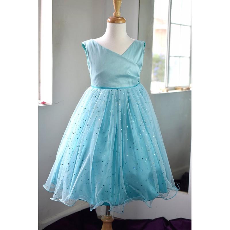 My Stuff, Flower girl Mint Silk Multi Layer Dress (0010) - Hand-made Beautiful Dresses|Unique Design