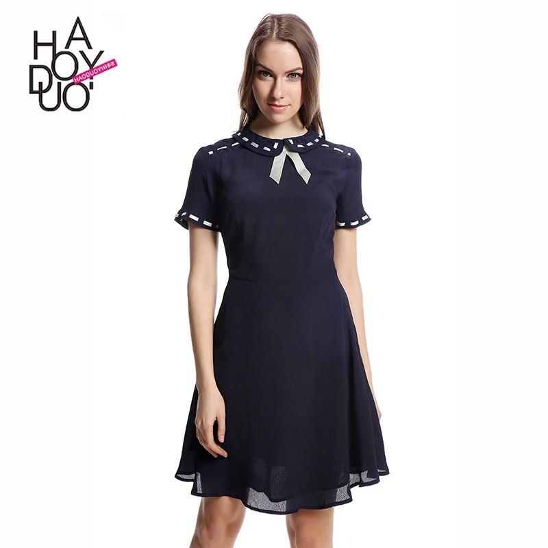 My Stuff, School Style Sweet Bow Short Sleeves Accessories Summer Dress - Bonny YZOZO Boutique Store