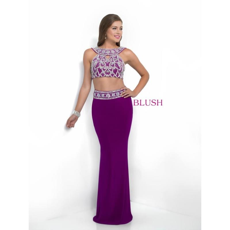 My Stuff, Blush 11018 Jewel Neck 2pc Prom Gown - Brand Prom Dresses|Beaded Evening Dresses|Charming