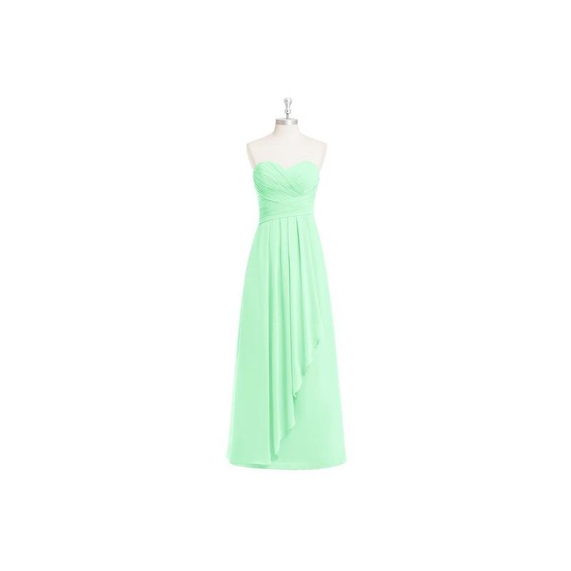 My Stuff, Mint_green Azazie Faye - Floor Length Back Zip Sweetheart Chiffon Dress - Simple Bridesmai