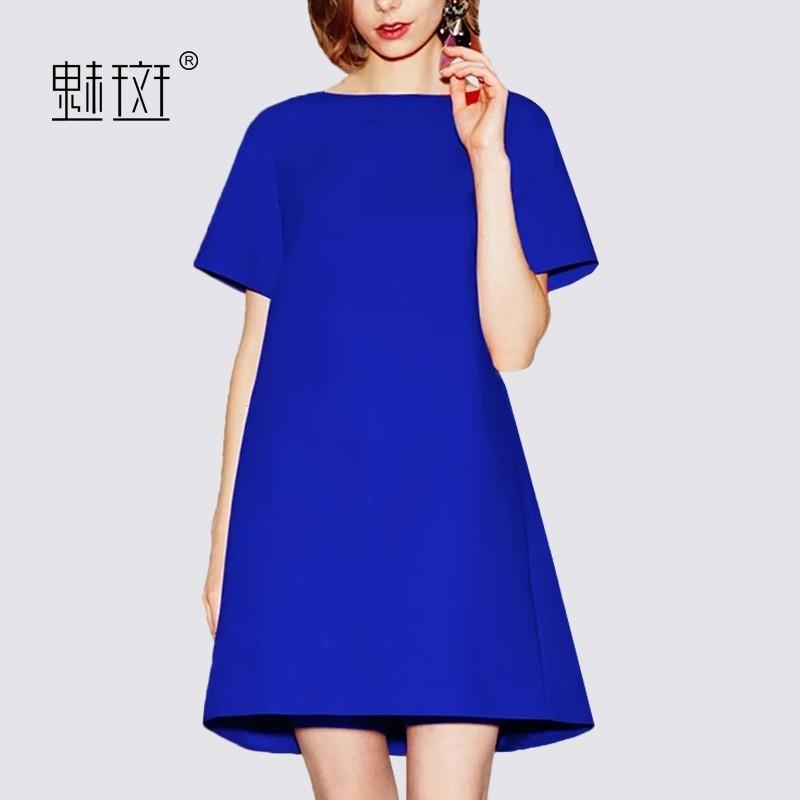 My Stuff, Oversized Vogue Plus Size Summer Casual Short Sleeves Midi Dress Dress - Bonny YZOZO Bouti