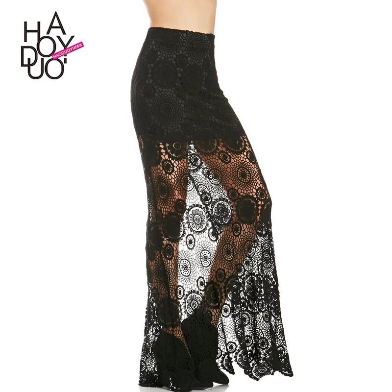 My Stuff, Ladies fall 2017 new sexy see through lace fishtail hip slim skirt - Bonny YZOZO Boutique