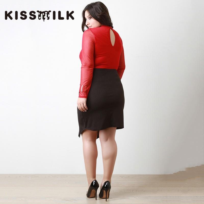 My Stuff, Vogue Asymmetrical Plus Size One Color Short Skirt Skirt - Bonny YZOZO Boutique Store