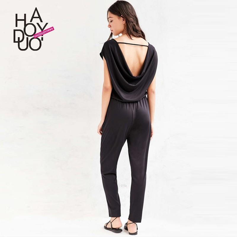 My Stuff, New sexy summer 2017 vertical pleated Halter jumpsuit self Siamese trousers - Bonny YZOZO