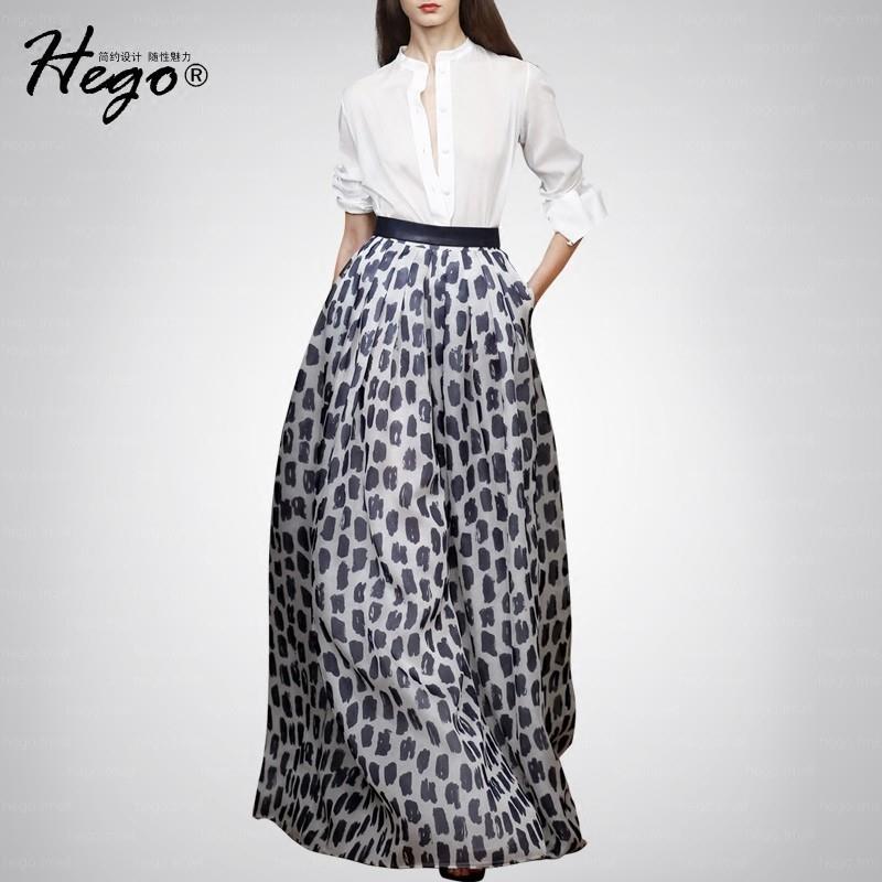 My Stuff, Elegant Vogue Attractive Printed High Waisted Outfit Long Skirt Blouse Top - Bonny YZOZO B