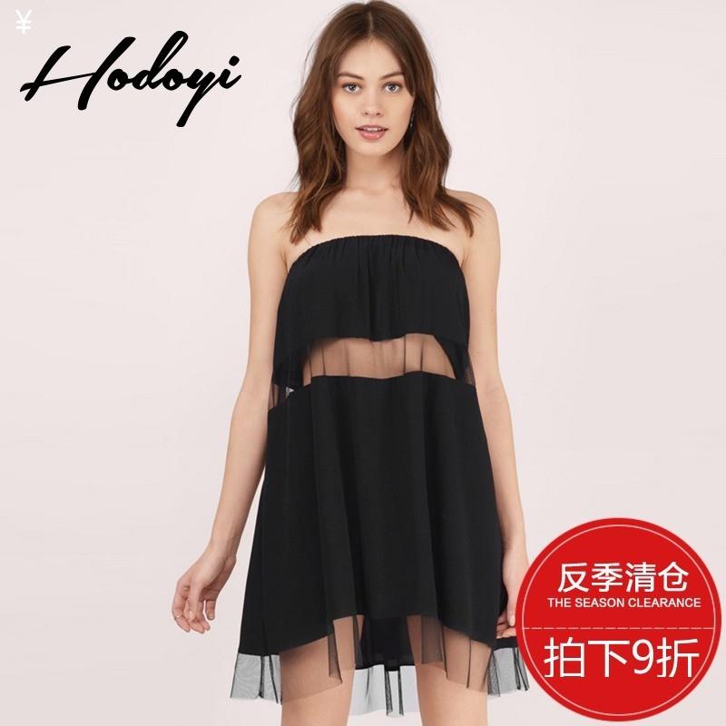 My Stuff, Strapless Sexy Slimming A-line Sleeveless Casual Black Dress - Bonny YZOZO Boutique Store