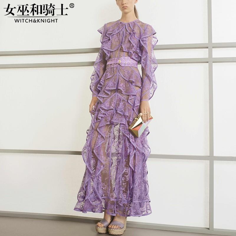 My Stuff, Vogue Seen Through Frilled Sleeves Slimming Summer Frilled Lace Dress - Bonny YZOZO Boutiq