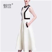 Split Front Slimming A-line Sleeveless White It Girl Dress - Bonny YZOZO Boutique Store
