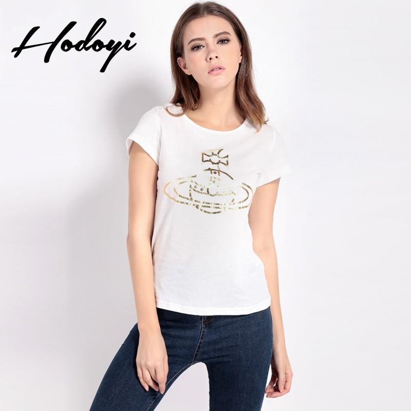 My Stuff, Summer Street fashion abstract pattern printing printing t simple white round neck short s