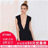 Vogue Sexy Slimming V-neck Sleeveless Zipper Up One Color Jumpsuit - Bonny YZOZO Boutique Store