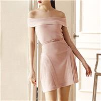 Vogue Bateau Off-the-Shoulder Fall Formal Wear Dress - Bonny YZOZO Boutique Store