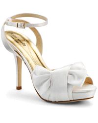 shoes, sandal, white, bow, ankle strap