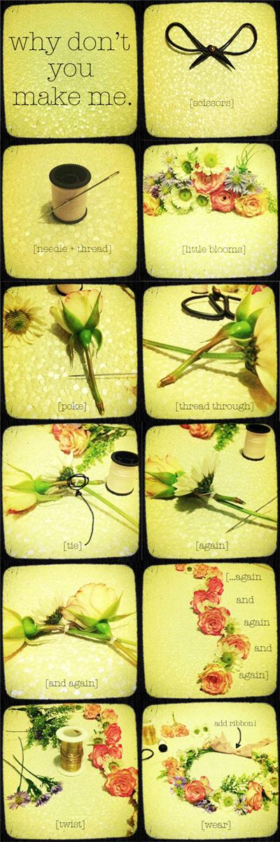 Floral Crowns, The brilliant Beauty Department shows us a simple way to DIY floral crown. Get more i