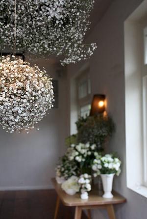 Hanging Centrepieces, Baby's breathe