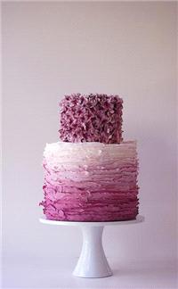 cake, ombre, pink, white