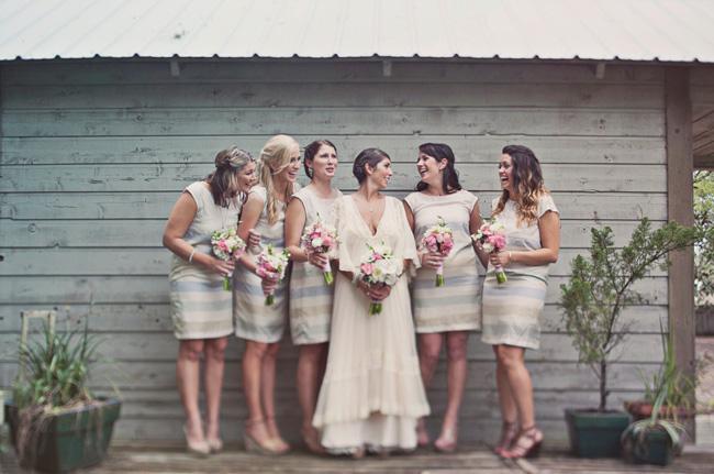 Bridesmaids, bridesmaid, dresses, cocktail, knee length, short, stripes