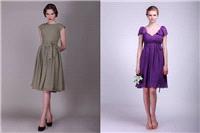 bridesmaid, dresses, purple, grey, short, knee-length, cocktail