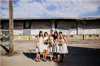 bridesmaid, dresses, blue, short, cocktail