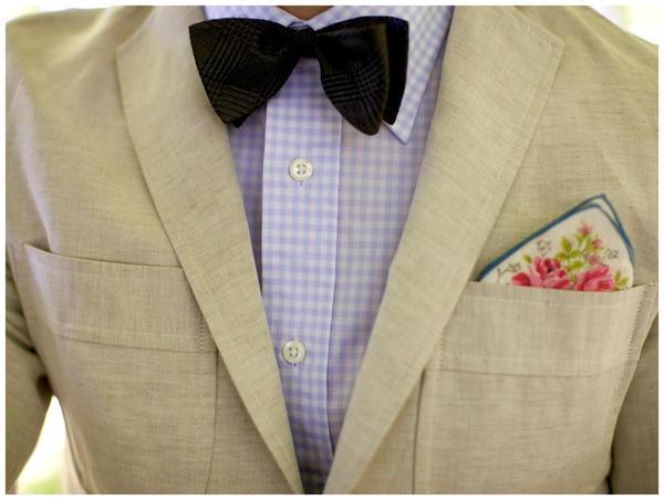 Groom Style, dicky bow, bow-tie, pocket square, handkerchief