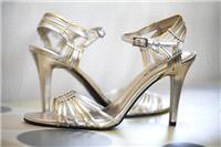 high heel, silver, copper, sandal