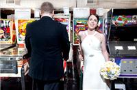 wedding dress, white, halterneck, belt, sash