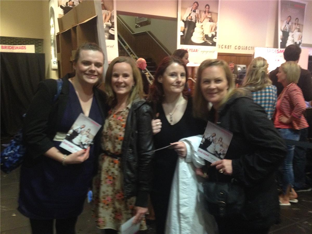 Premiere Giveaway, Soon-to-be brides Rebecca and Trisha excited before the arrival of yummy funnyman