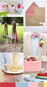 Summer picnic wedding moodboard