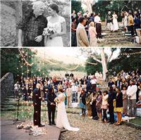 Fairy lights strung up as _altar_