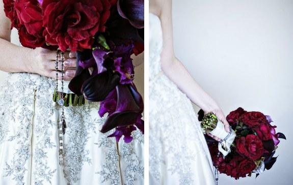 Bouquet options, flowers, red, purple
