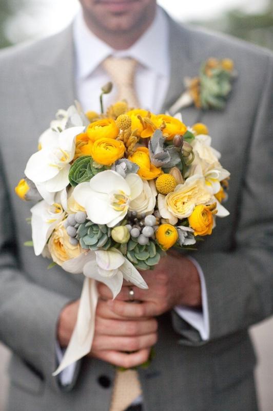 Bouquets, bouquet, yellow, white