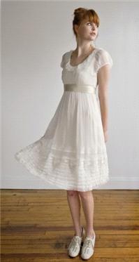 Attire. dress, white, short, knee-length