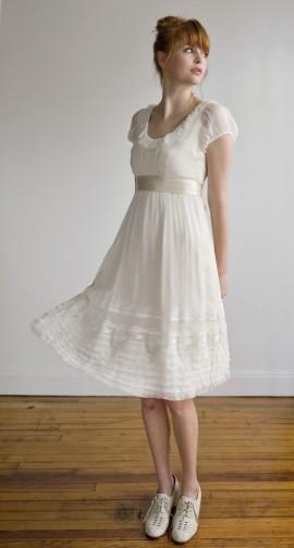 Dresses with Drama, dress, white, short, knee-length