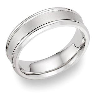 White Gold Wedding Bands, For Him