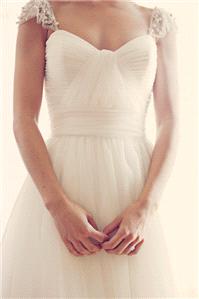 Attire. wedding dress, white, cap sleeves