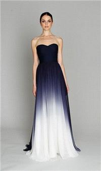 Attire. bridesmaid, dress, ombre, strapless, long, full length