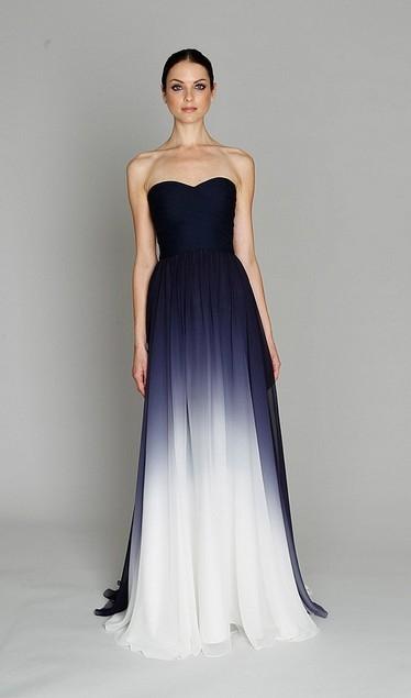 Dresses with Drama, bridesmaid, dress, ombre, strapless, long, full length