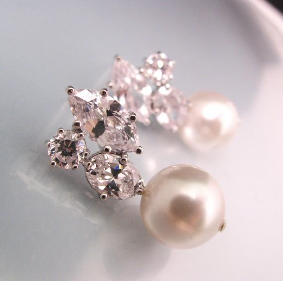 The Rock, earrings, diamond, pearl, jewellery