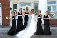 Decor & Event Styling. bridesmaids in black
