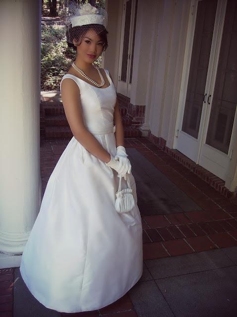 My Wedding Look, hat, veil, wedding dress, white, pearls