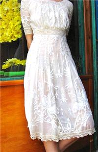 Attire. dress, Victorian, retro, vintage, short, lace