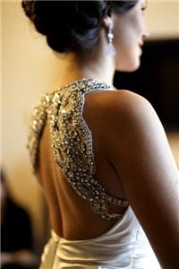 Attire. dress, back, diamond