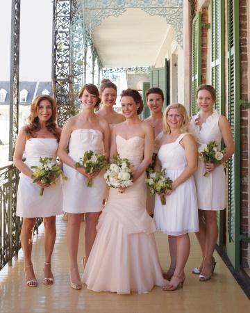 Bridesmaid Look, bridesmaid, white, dress, bouquet, cocktail